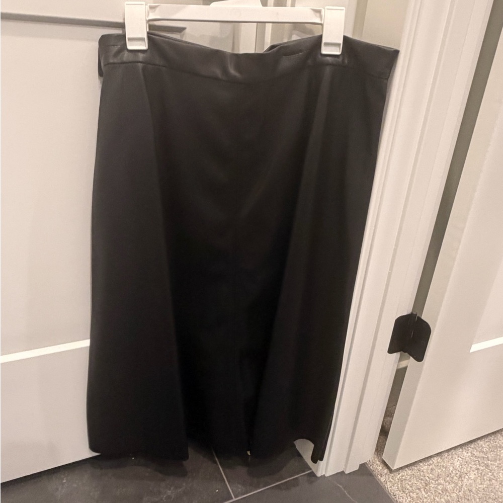 Black leather Women's Skirt